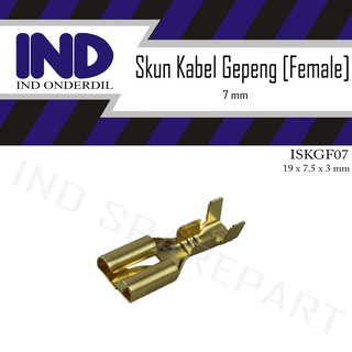 Skun-Sekun-Terminal Kabel Gepeng Cewe-Female Kuningan Besar 7 mm 7x19