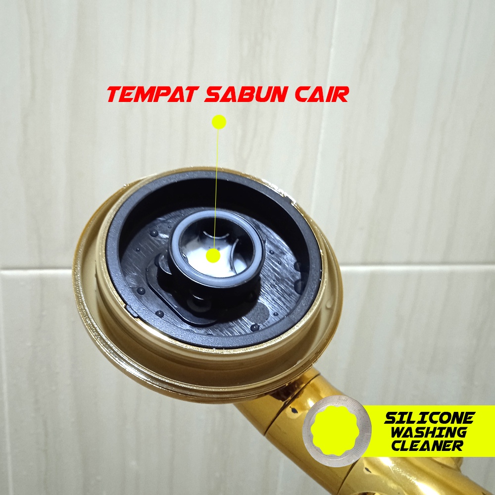 Set Shower Kamar Mandi High Quality Gold Hand Shower Elegan Mewah Hand Shower Gold Kran Cabang 1/2 inch / Shower Turbo Lubang 300