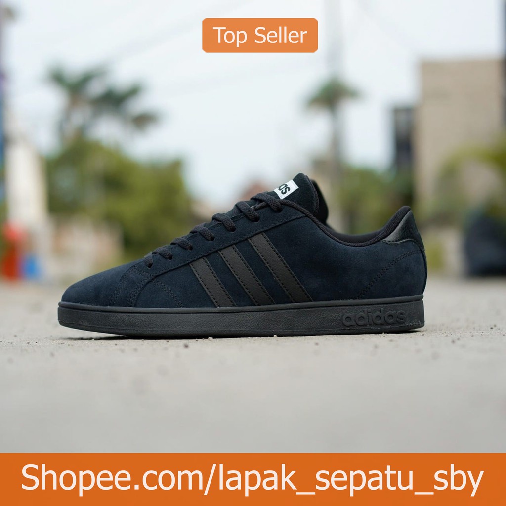 Sepatu Adidas Neo Baseline Full Black Original