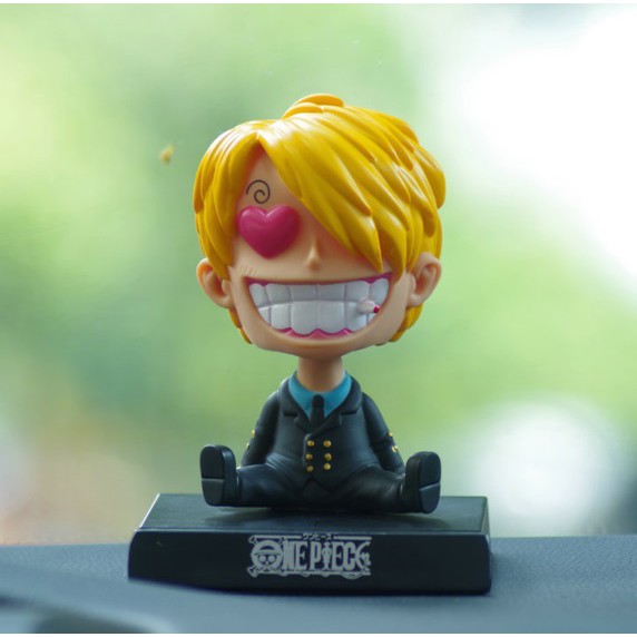 ONE PIECE Boneka Figure Miniatur Pajangan Mobil Stand LUFY CHOPPER Goyang Kepala Shacking Head Toy