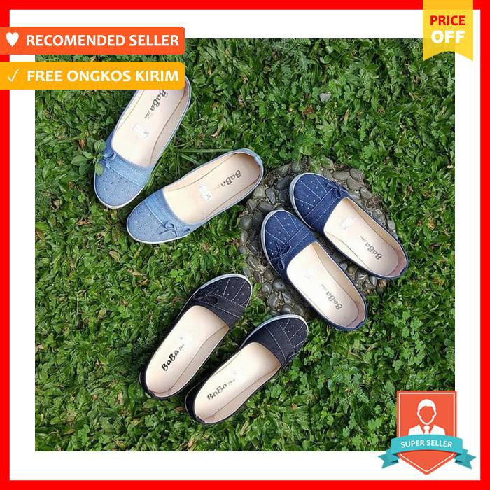 Sepatu Slip On Wanita Jeans A2 Biru, 37