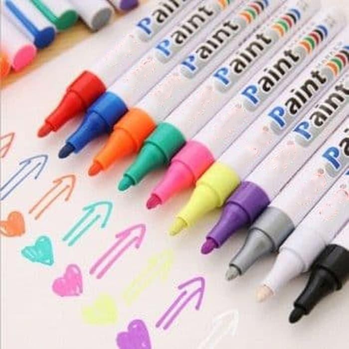 Spidol Ban TOYO Permanent Paint Marker Pen Cat Pulpen Warna Ban Mobil Motor Permanent Waterproof