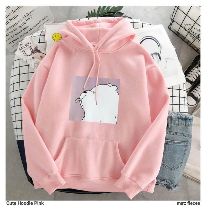 Cute Bear Hoodie Fleece Baguss