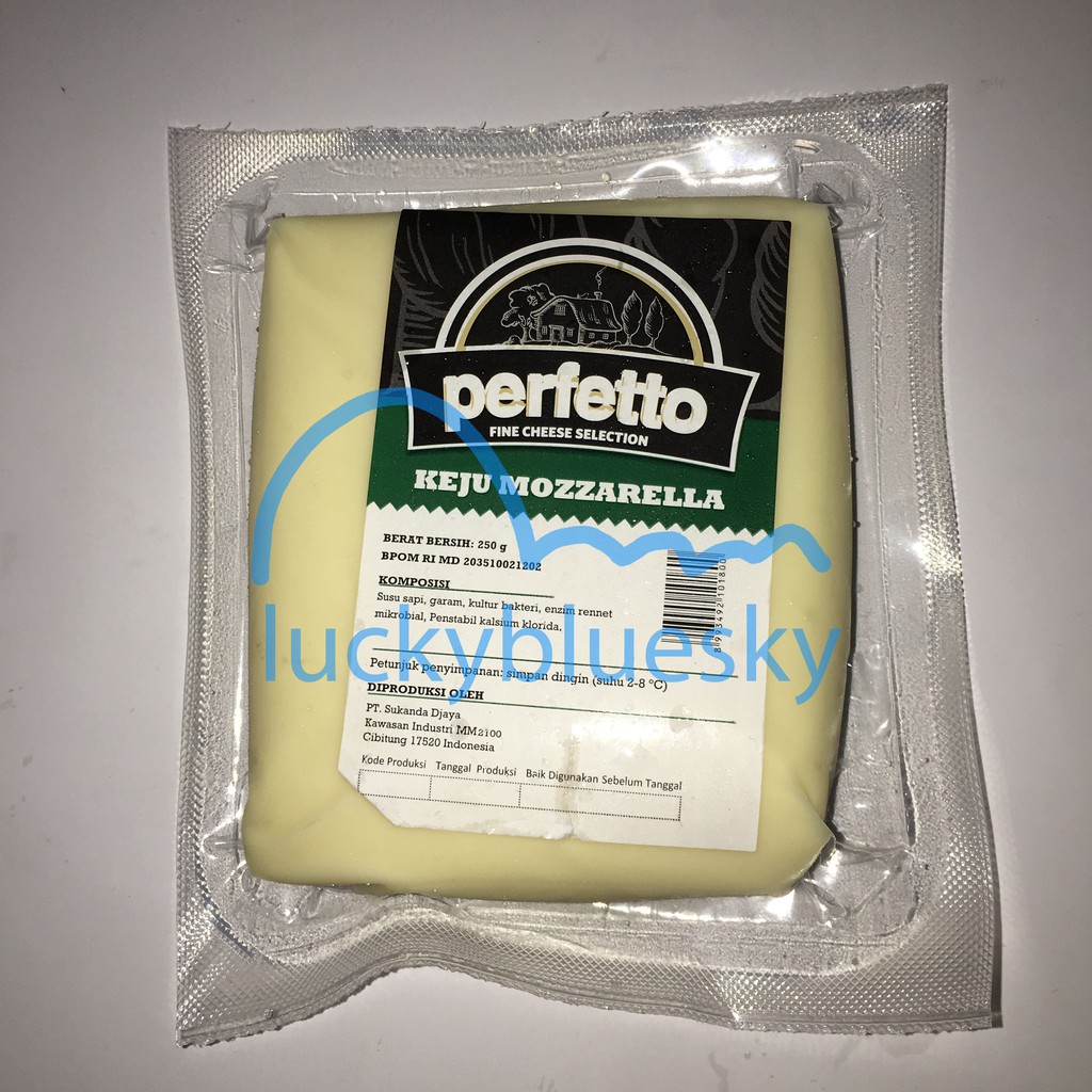 

Keju Mozarella Perfetto 250gr | Mozzarella Perfeto 1/4 | Keju Leleh Molor 1/4kg | Mozarela Perfecto