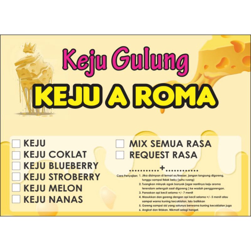 

keju aroma paling murah isi 15 dengan variasi rasa