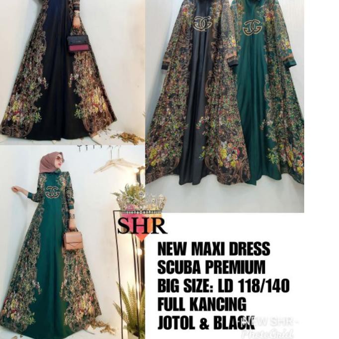 Ready Stock™ READY NEW MAXI DRESS BATIK SCUBA FIT XXL JUMBO ORI SHR 100% ,,...,