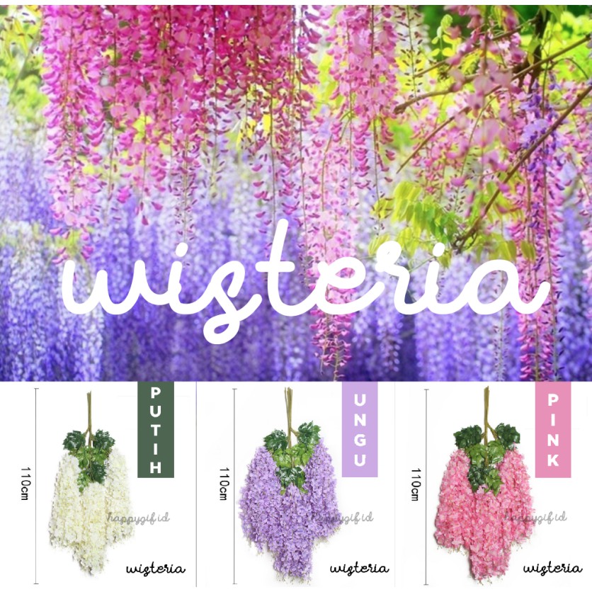 WISTERIA Bunga Hias Artifisial Dekor Wedding