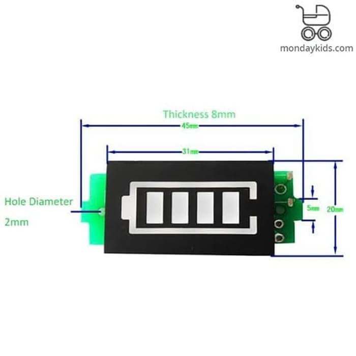 Display Bar 1S 4.2V Lithium Battery Capacity Indicator Power Tester