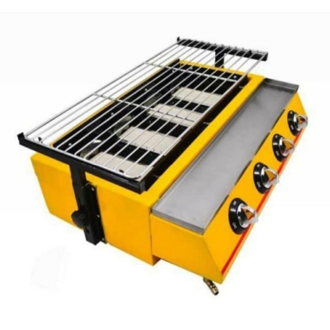 kompor panggang 4 tungku (sosis,ayam,sate,ikan)panggangan gas