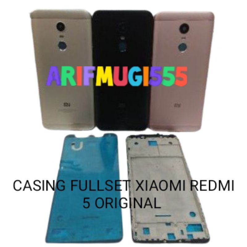 FRAME+BACKDOOR KESING CASING HOUSING FULLSET XIAOMI REDMI 5 ORIGINAL