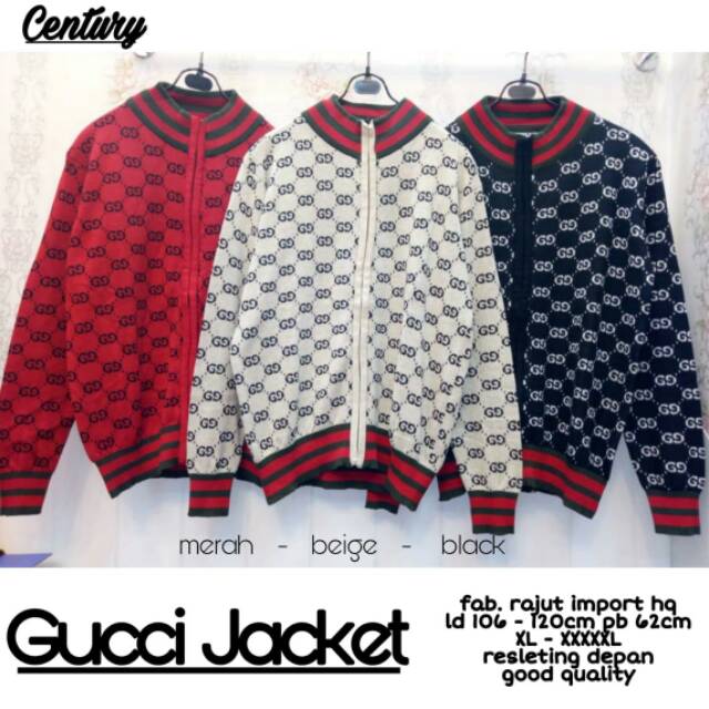 Jaket Rajut wanita model Gucci fit to Jumbo