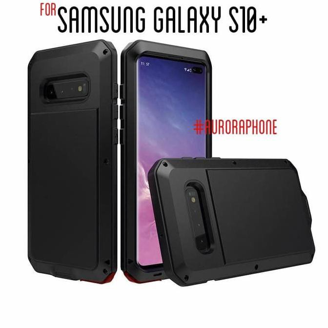 SAMSUNG GALAXY S10+ / S10 PLUS LUNATIK TAKTIK EXTREME HARD CASE COVER - HITAM