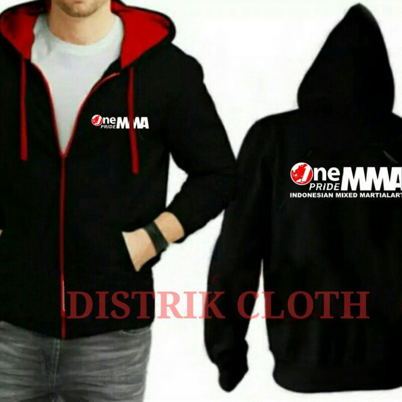 Jaket Zipper hoodie MMA One pride