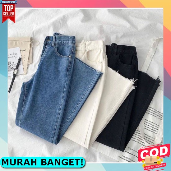 Celana Jeans Wanita Ripped Jeans High Waist Argentina Cewek Sobek Tidak Tembus Import By Jeansline /