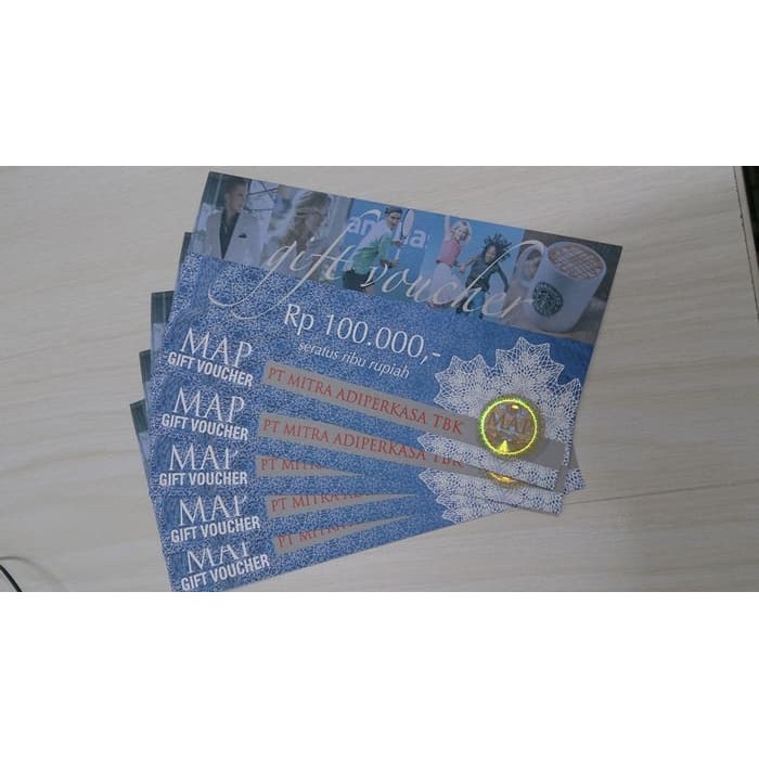 Voucher MAP Pecahan Nominal 100.000 Mitra Adiperkasa 100rb