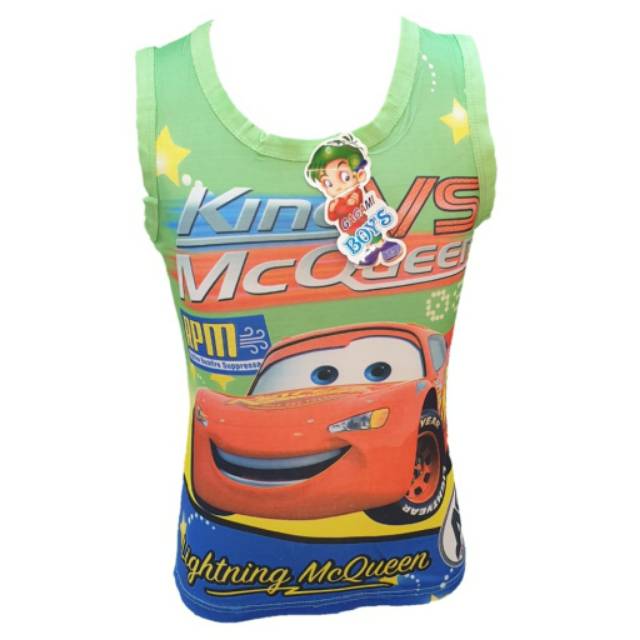 2pcs Kaos Singlet Anak Cowok Motif karakter 3D Tanktop Tali Lebar Anak Cowok Karakter Size M L XL