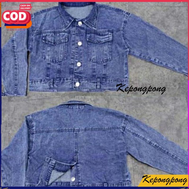 JAKET JEANS KANCING BELAKANG / JAKET JEANS KANCING