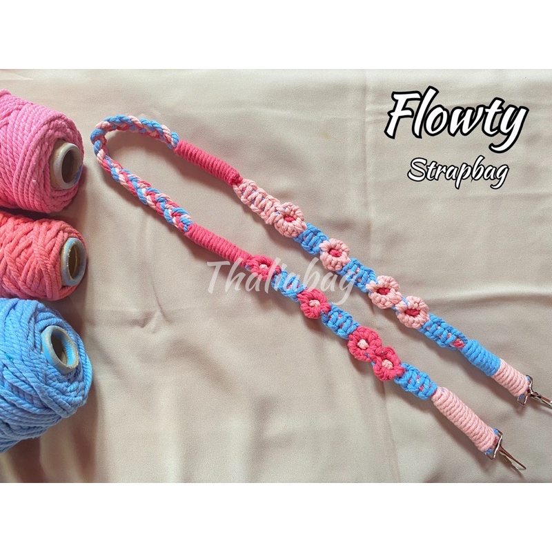 READY STOK STRAP BAG MACRAME FLOWTY BY THALIABAG ||  MACRAME HANDMADE || STRAP  BY THALIA|| TALI TAS MURAH || SHOULDER BAG MURAH|| SLINGBAG MURAH