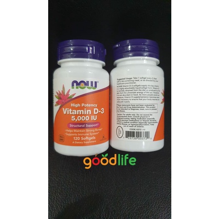 NOW VITAMIN D3 5000iu