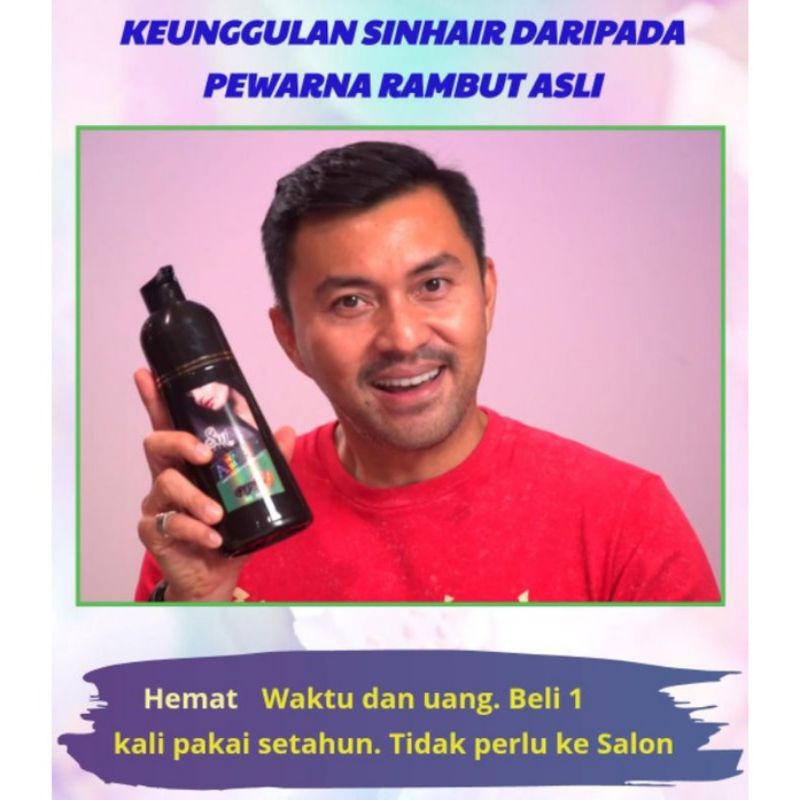READY Shampo SinHair Anjasmara menghitamkan uban dan Serum Sinhair Original Produk Paling Laris no 1