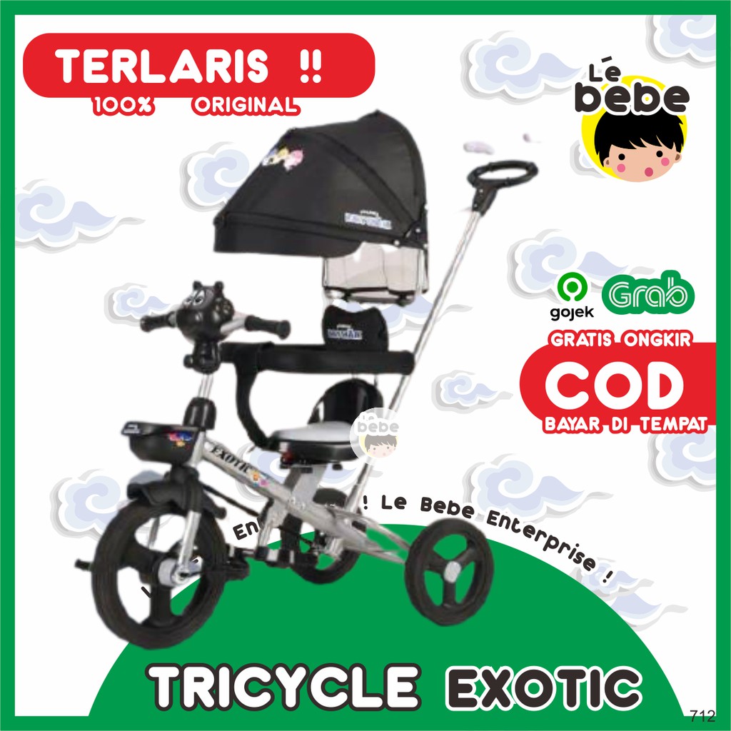 EXOTIC 712 TRICYCLE Stroller Micro Trike Sepeda Murah Sepeda Anak Bayi Sepeda Scooter