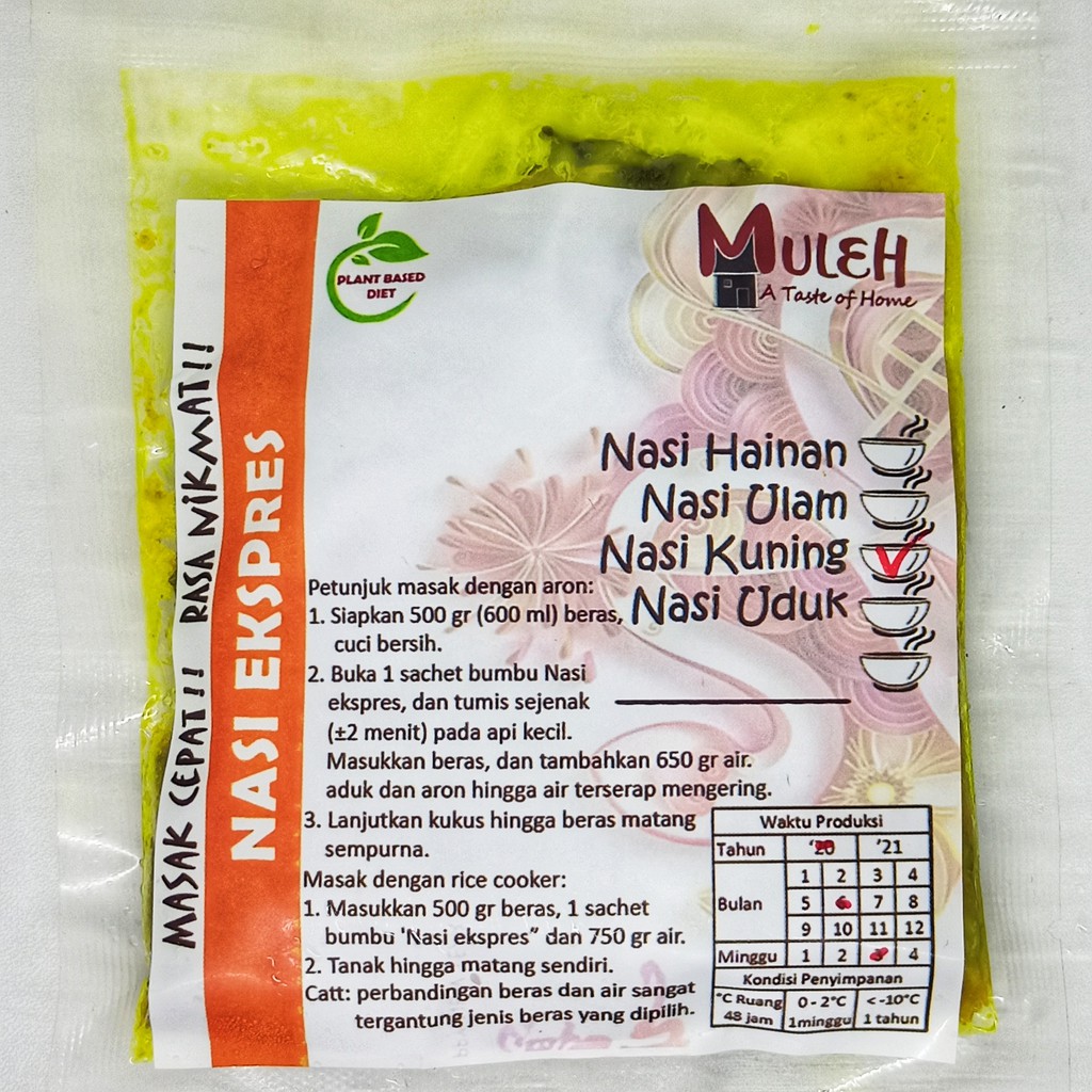 

Bumbu Nasi Kuning vegan Veggie way 100gr