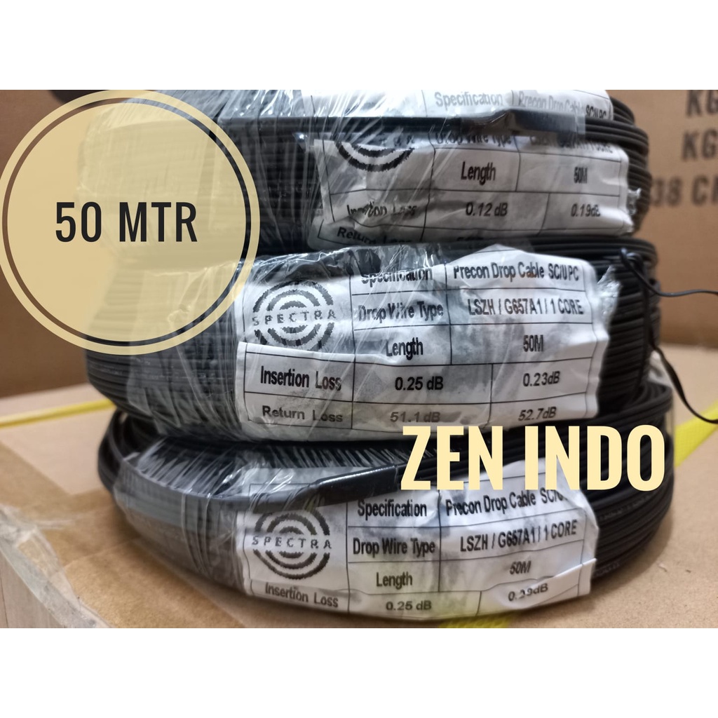 Kabel Fiber Optik Kabel FO 50 meter 50m 1 Core 3 Seling PRECON