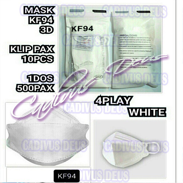 MASKER - KF94 - HARGA 10PCS - HITAM - PUTIH