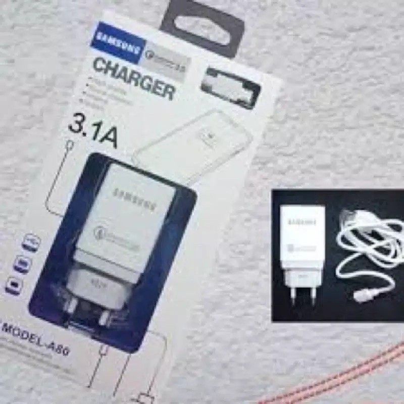 Tc Travel Charger Brand A80 3.1A Qualcom Packing Import Kwalitas BagusS