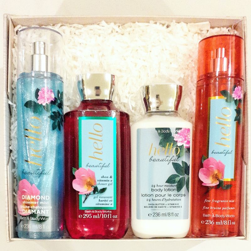 BBW HELLO BEAUTIFUL GIFT SET PAKET BATH &amp; BODY WORKS