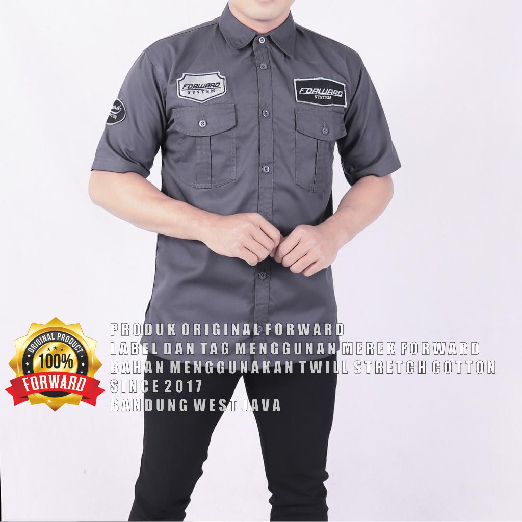 WORKSHIRT SS - SERI KEMEJA PATCH Pendek 3 WARNA/ Baju Kerja Lapangan Nyaman Dipakai BY FORWARD System K1 Forwardshop