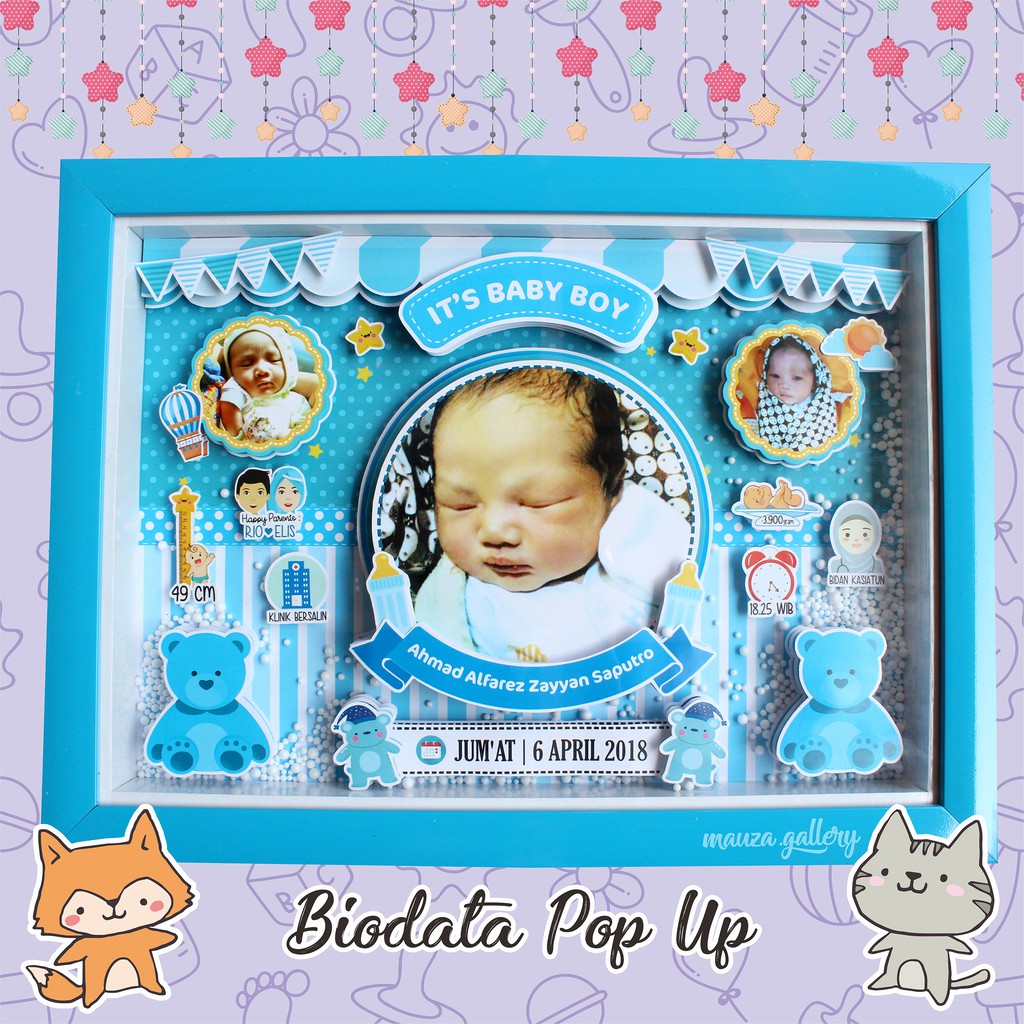  BIODATA  BAYI  BIODATA  ANAK FRAME Tema Bear 