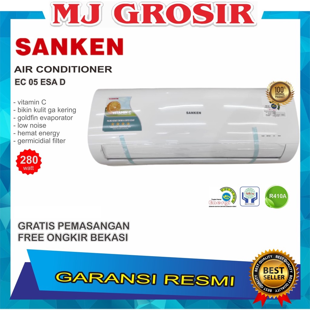 AC SANKEN EC 5 ESA D 0.5 PK 1/2 PK + PASANG R410 STANDARD LOW WATT