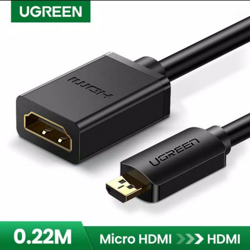 Ugreen Micro Hdmi to Hdmi Female 1080p - Adapter Ugreen Micro Hdmi