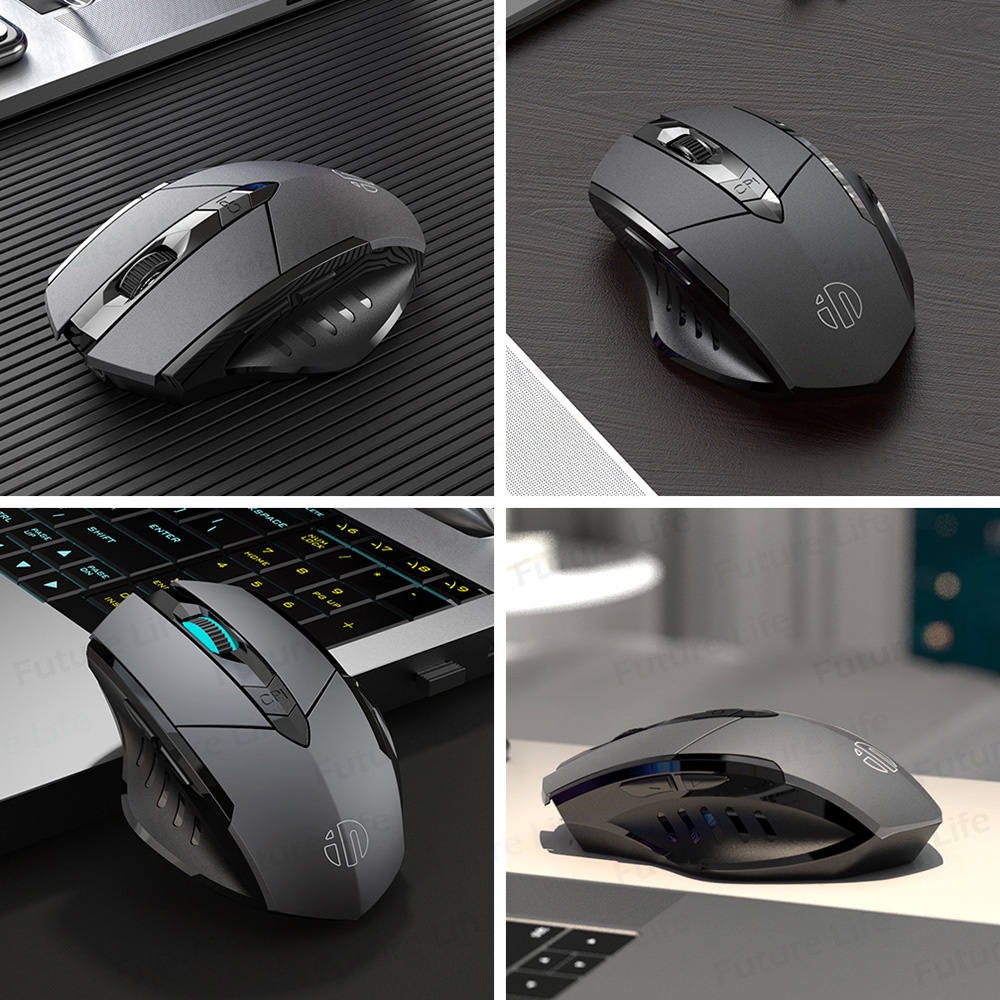 Mouse Wireless Rechargeable 2.4G INPHIC PM-6 Office Mute Mouse Bluetooth Support PC Laptop Tablet Mobile Phone Mouse Gaming