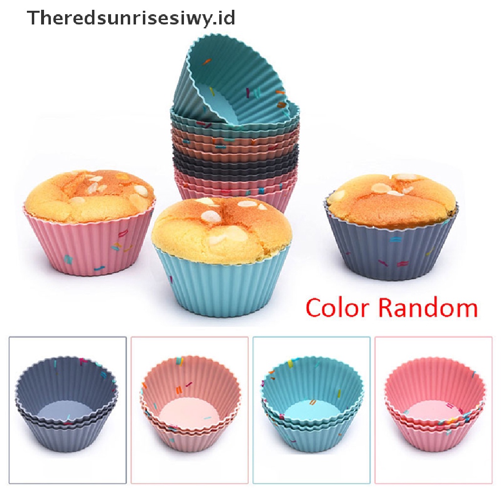 # Alat Rumah Tangga # 6pcs / set Cetakan Cupcake / Muffin DIY Bahan Silikon Reusable