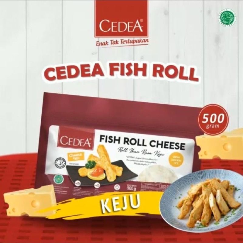 CEDEA FISH ROLL IKAN RASA KEJU / FISH ROLL CHEESE | Berat Bersih 500gr