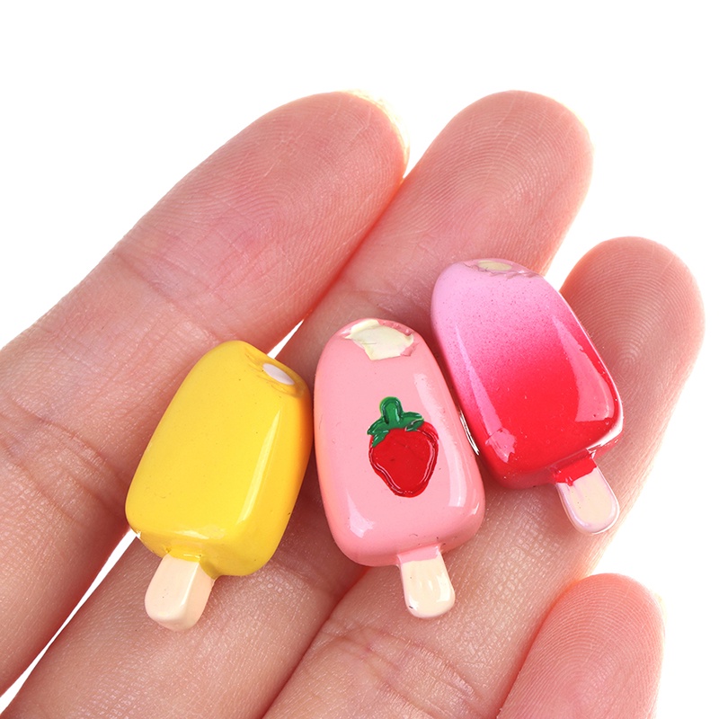 5pcs Miniatur Es Krim Popsicle Skala 1: 12 Untuk Rumah Boneka 1: 6