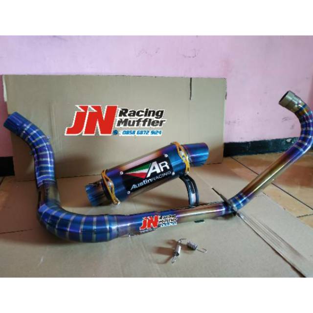 Knalpot racing austin racing kidal kobra full bluemoon vixion old vixion new