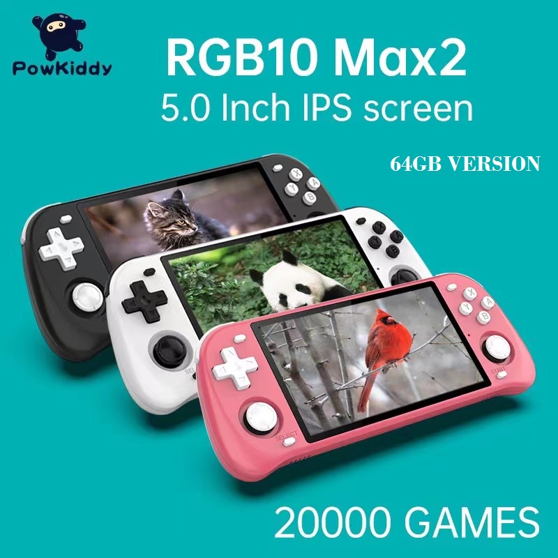 POWKIDDY RGB10 MAX2 - 64GB Version - Handheld Retro Games Console