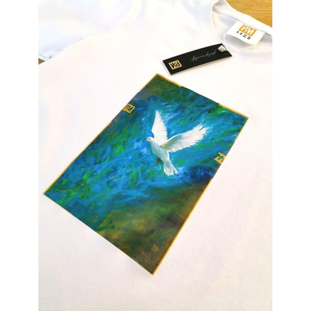 Tshirt Yezzo PMYZ 19S1 Dove S/S White & Black