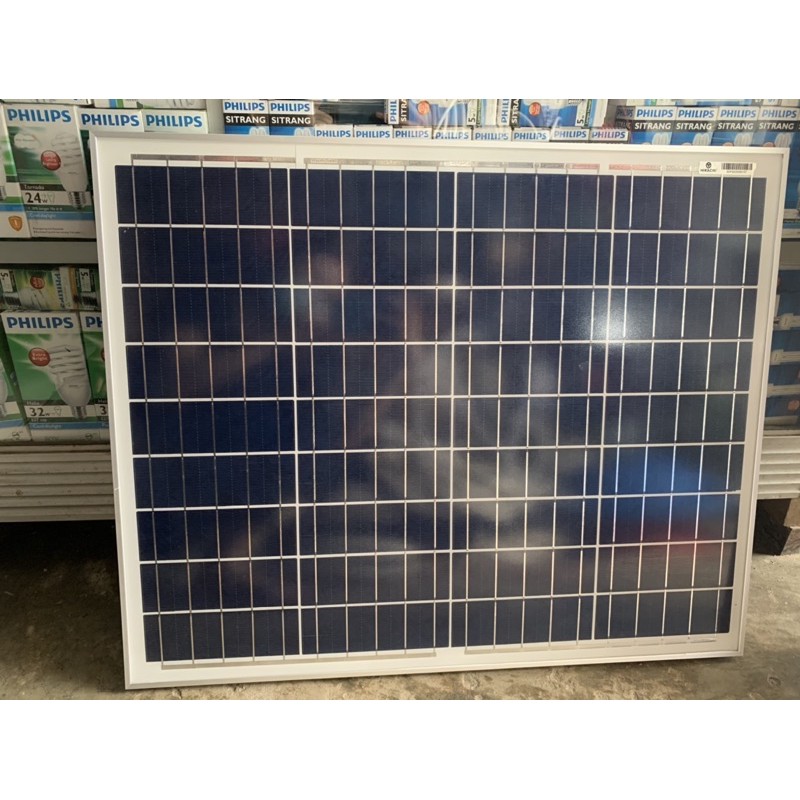 PANEL SOLAR PANEL SURYA SOLAR 50WP 50 WP TENAGA SURYA CAS AKI SOLAR CELL MIKACHI MCS 1050 50 WP
