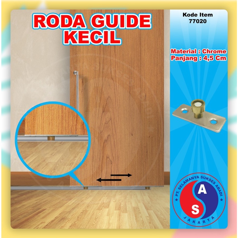 Roda Pintu Sliding Geser Bawah Guide Putar HF Besar Kecil