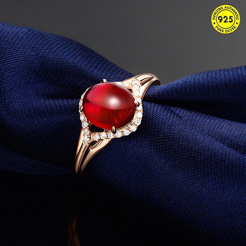 Cincin Berlian Ruby Warna Merah Untuk Pasangan