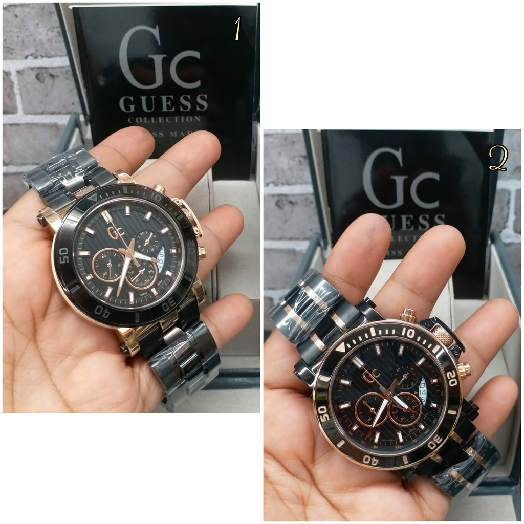 Jam Tangan Pria Cowok Gc Guess Collection Rantai Super Clone Grade Aaa Shopee Indonesia