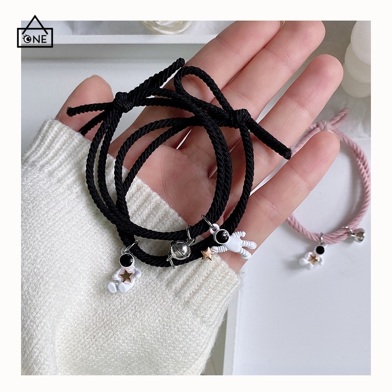 2 Pcs Gelang Couple Magnet COD Gelang Tali  Attract Persahabatan Tangan Wanita Bracelets A one