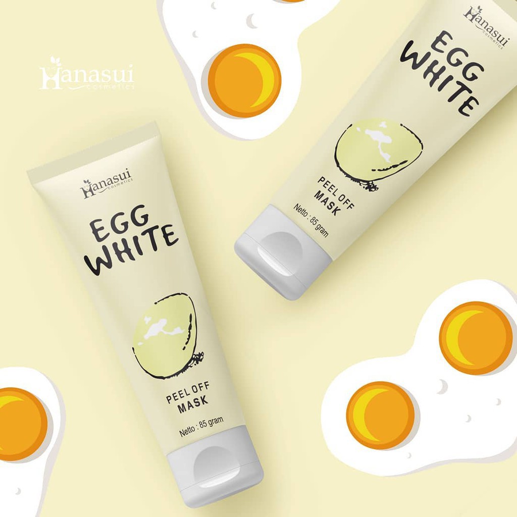 Hanasui Egg White Peel Off Mask / Masker Putih Telur