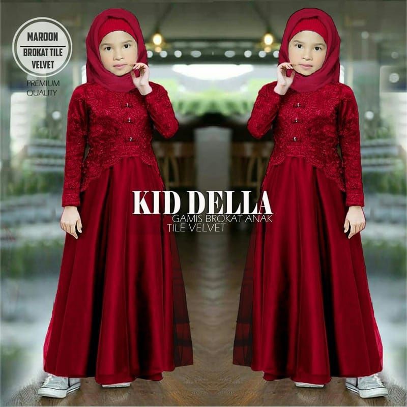 Premiun Maxi Della Kid Gamis Brokat Anak 4 6 Tahun Dan 7 9 Tahun Shopee Indonesia