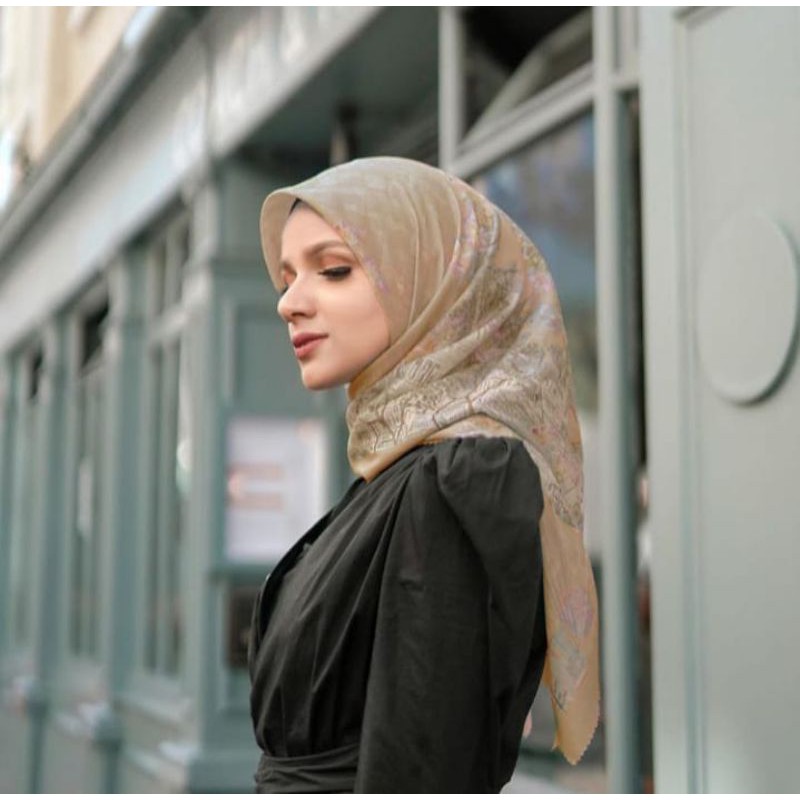 SALE HIJAB / BS CARAMELA / COD / KERUDUNG VOAL MOTIF / SEGI EMPAT VOAL / JILBAB TERBARU / LASER CUT