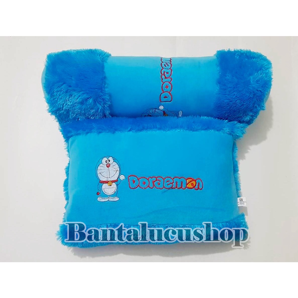 Bantal Karakter Doraemon Bantal Bulu Lasfur Ukuran Standar Dewasa